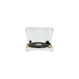 Thomson TT300 Tocadiscos de tracción por correa Blanco, Madera