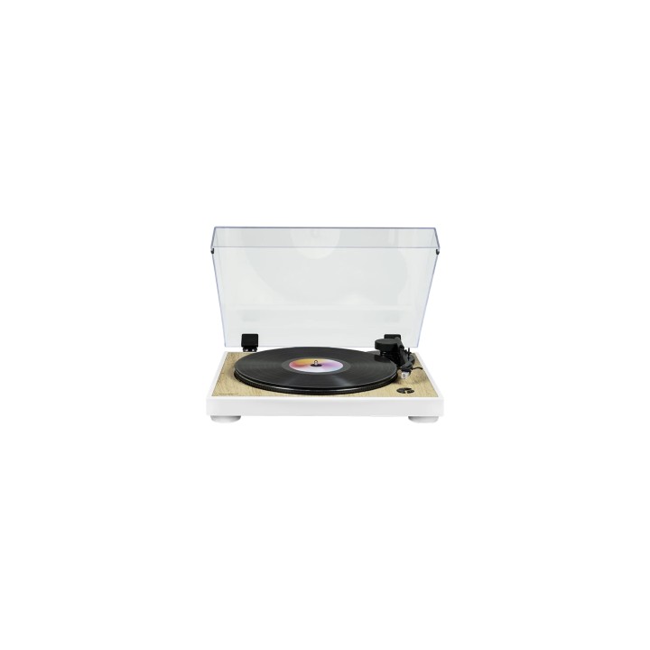 Thomson TT300 Tocadiscos de tracción por correa Blanco, Madera