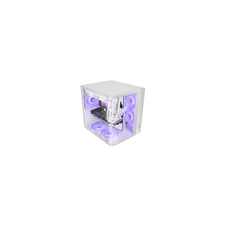 Mars Gaming MC-CURVW Midi Tower Negro, Blanco