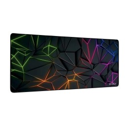 SUBBLIM Neon Obsidian XL Alfombrilla de ratón para juegos Negro, Multicolor