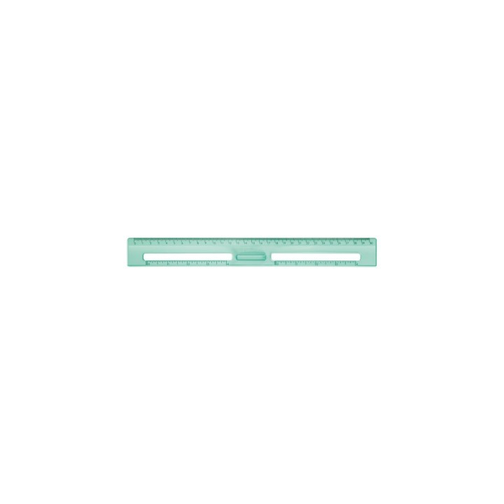 Milan Regla 30 cm transparente serie New Look, verde