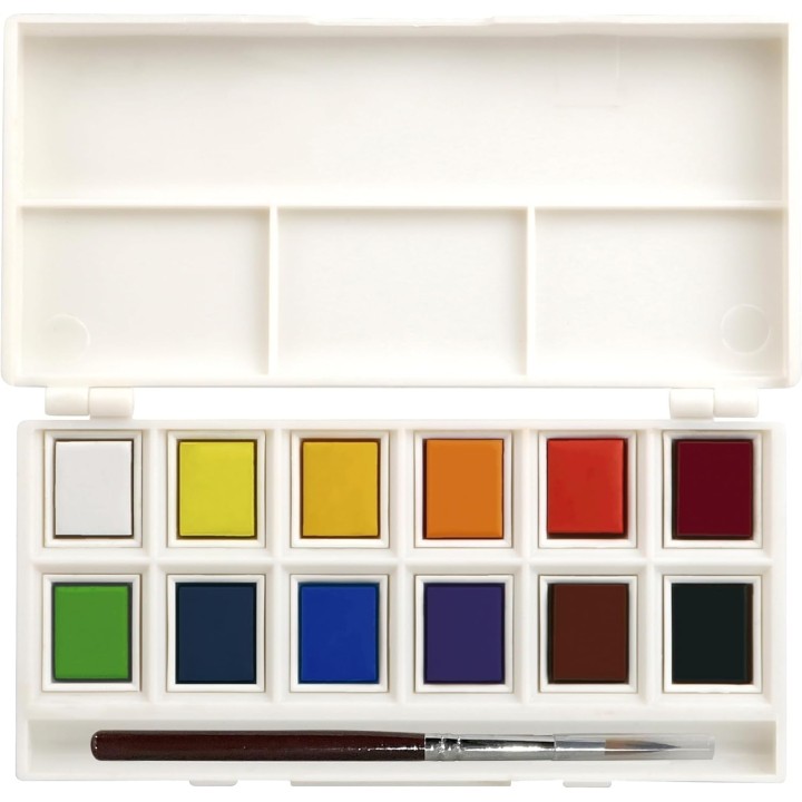 Manley Acuarela Estuche 12 colores con pincel