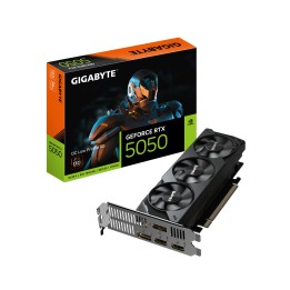 GIGABYTE GeForce RTX 5050 OC Low Profile 8G Tarjeta Gráfica - 8GB GDDR6, 128bit, PCI-E 5.0, 2587MHz Frecuencia del núcleo, 2 x