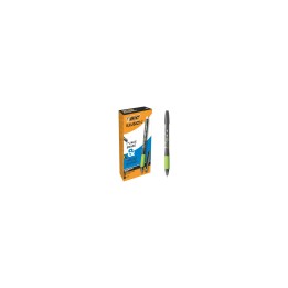 BIC Illusion Negro Bolígrafo Medio 12 pieza(s)