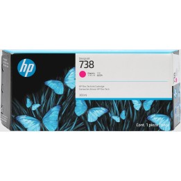 HP Cartucho de tinta magenta DesignJet 738 de 300 ml