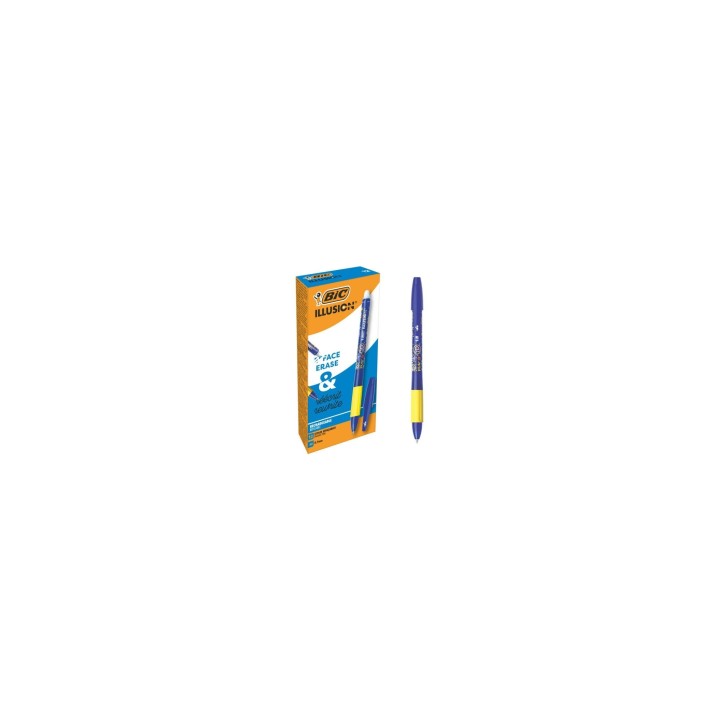 BIC Illusion Azul Bolígrafo Medio 12 pieza(s)