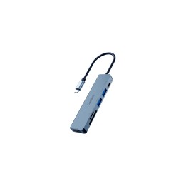 CoolBox MINIDOCK C61 ALUMINIO USB-C A HDMI 4K/2xUSB-A/USB-C PD/SD/MICROSD PC/MAC/CONSOLAS