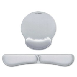 SUBBLIM Pack Ergo Memoryflex – Conjunto de alfombrilla para ratón y reposamuñecas para teclado Plata