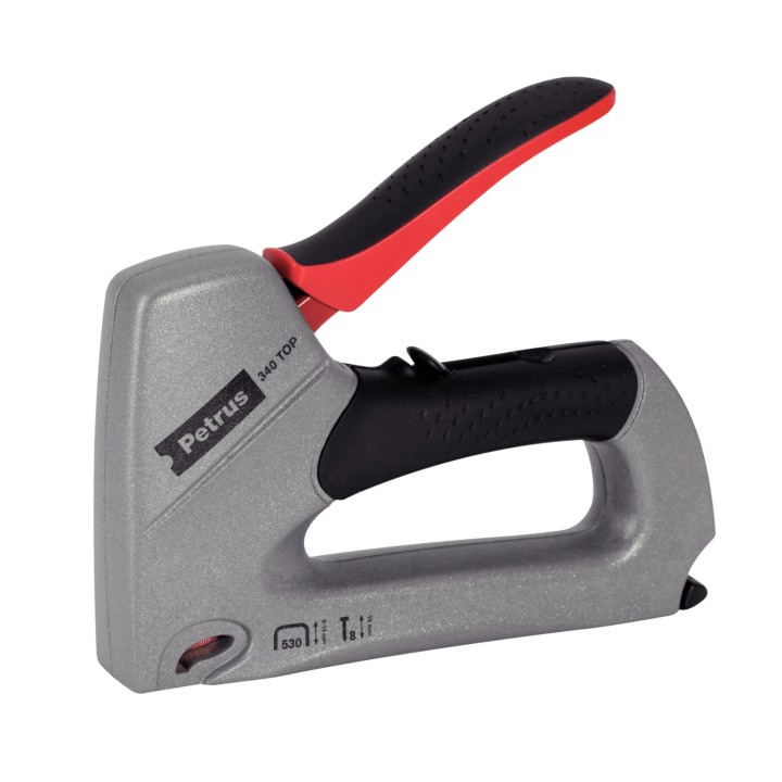 Petrus 66787 grapadora manual Negro, Rojo, Plata