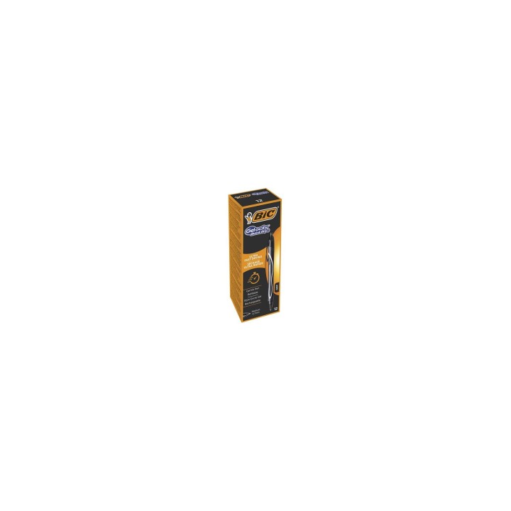 BIC Gel-ocity Quick Dry Negro Bolígrafo de punta retráctil con pulsador Medio 12 pieza(s)
