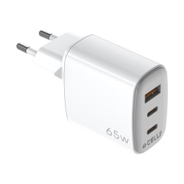 Celly UPTC1USB2USBC65 cargador de dispositivo móvil Smartphone, Tableta, Teléfono Blanco USB Interior
