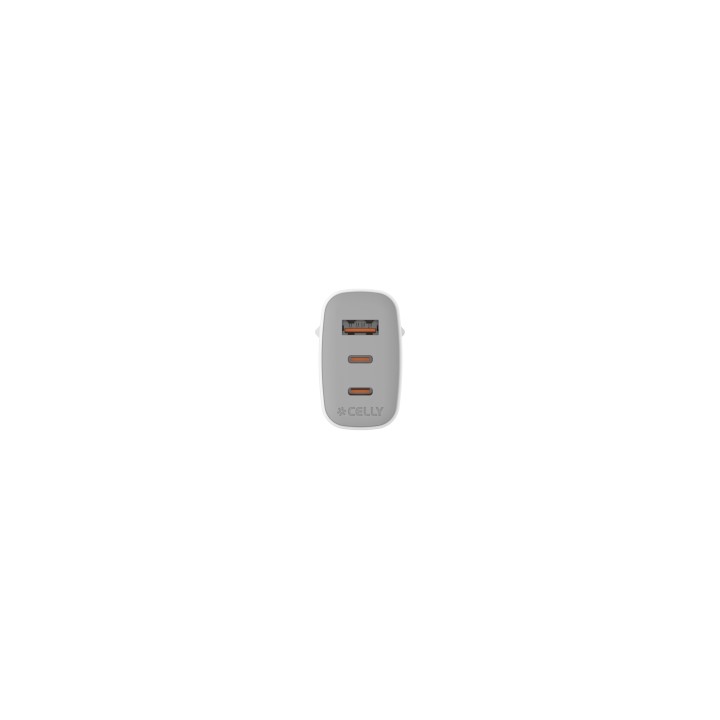 Celly UPTC1USB2USBC65 cargador de dispositivo móvil Smartphone, Tableta, Teléfono Blanco USB Interior