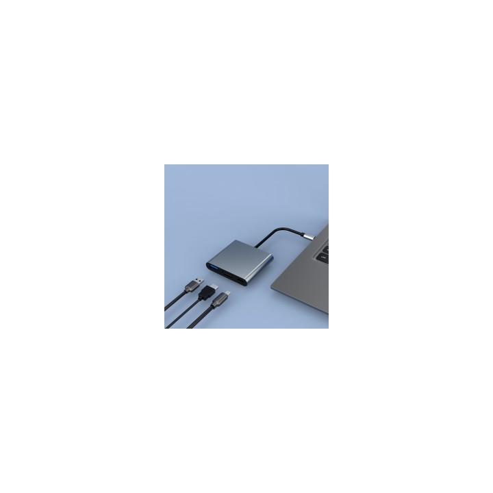 CoolBox MINIDOCK C31 ALUMINIO USB-C A HDMI 4K/USB-A/USB-C 3.2 GEN1 PC/MAC/CONSOLAS