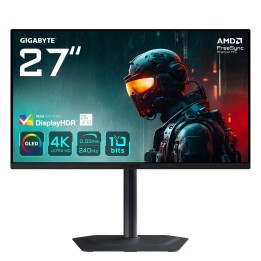 GIGABYTE MO27U2 OLED 4K UHD Gaming Monitor - 3840 x 2160, 240Hz, 0,03 ms, 1000 cd/m², Display HDR True Black 400, HDMI 2.1,