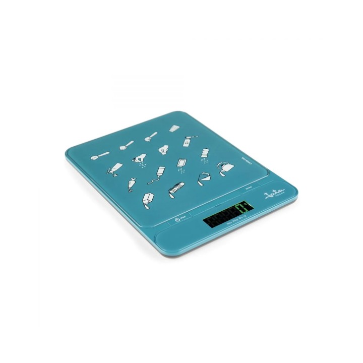 JATA HBAL1204 báscula de cocina Azul Encimera Rectángulo Báscula electrónica de cocina