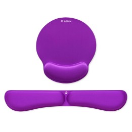 SUBBLIM Pack Ergo Memoryflex – Conjunto de alfombrilla para ratón y reposamuñecas para teclado Púrpura