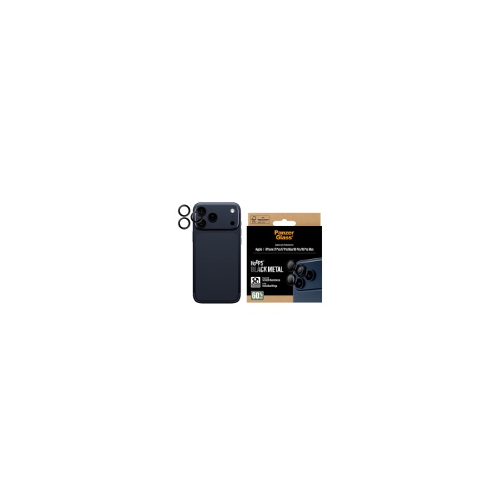 PanzerGlass ® Hoops® Black Camera Lens Protector iPhone 17 Pro | iPhone 17 Pro Max | iPhone 16 Pro | 16 Pro Max Protector de