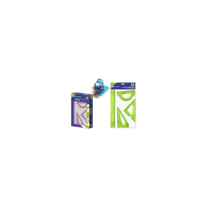Bismark 325010 juego de reglas 4 pieza(s) Cloruro de polivinilo (PVC)