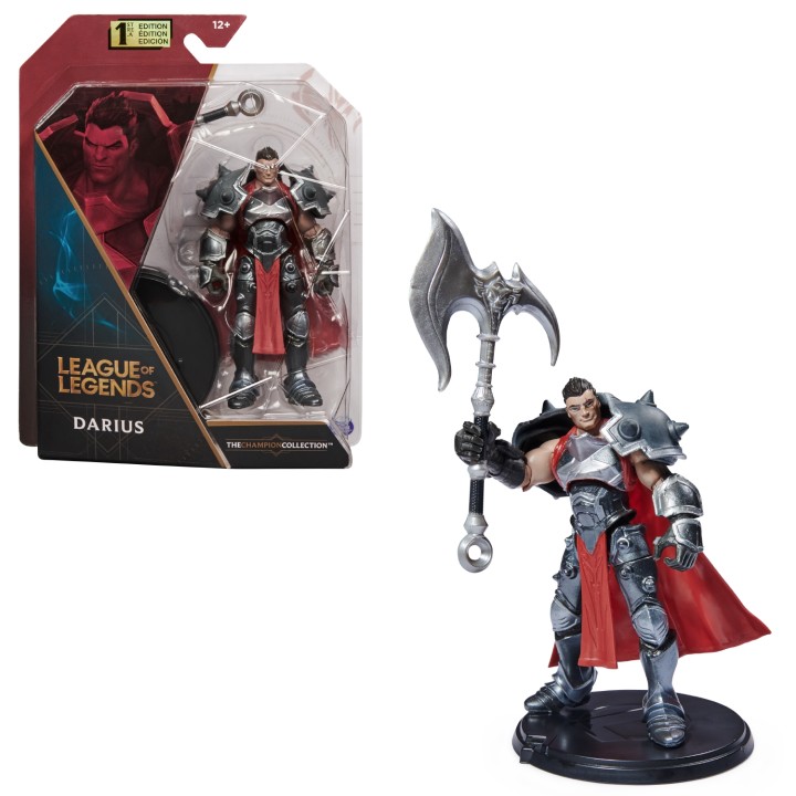 League of Legends , figura coleccionable de Darius de 10,2 cm con detalles de gran calidad y un accesorio de hacha, Colección