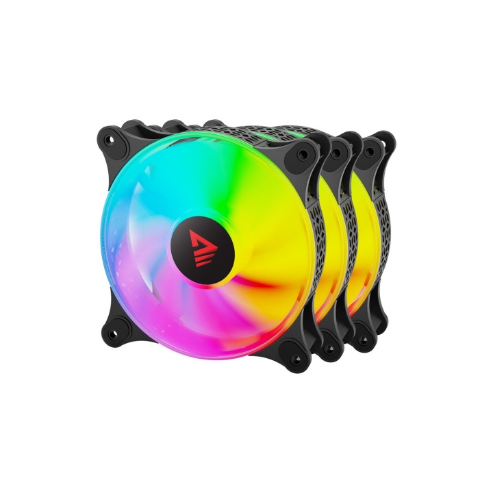 Savio BLAST FAN SET sistema de refrigeración para ordenador Carcasa del ordenador Ventilador 12 cm Negro 3 pieza(s)