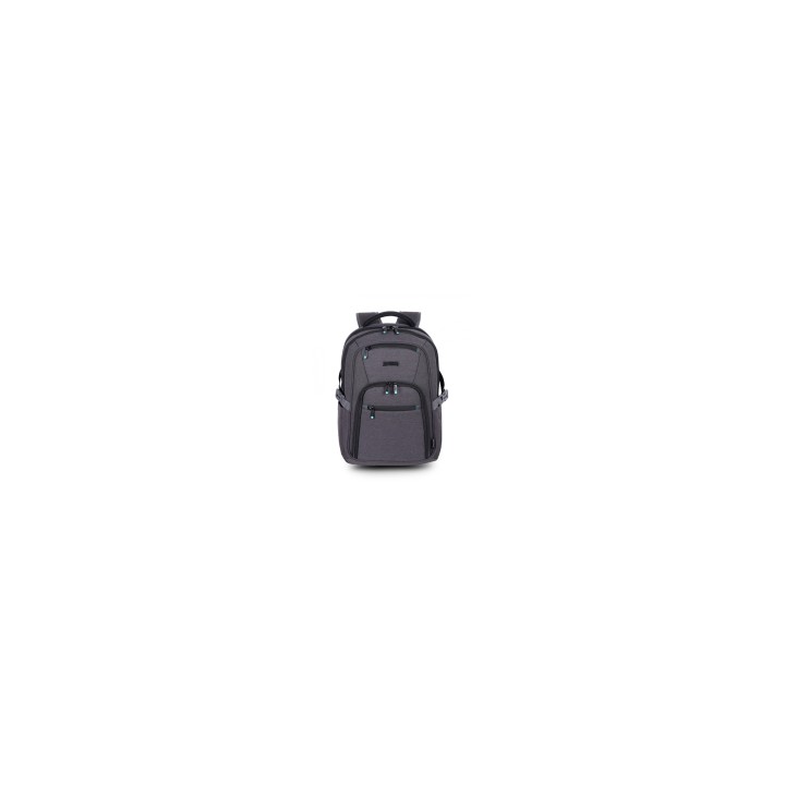Urban Factory HTE17UF mochila Mochila de viaje Negro, Gris Malla, Poliéster, Plástico reciclado, Acero