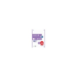Oxford Recambio 100H + 20H Gratis 4 Taladros A4 90Gr 5X5 1 Banda Lila