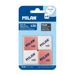 Milan BMM9215 goma Caucho Rosa, Blanco 4 pieza(s)