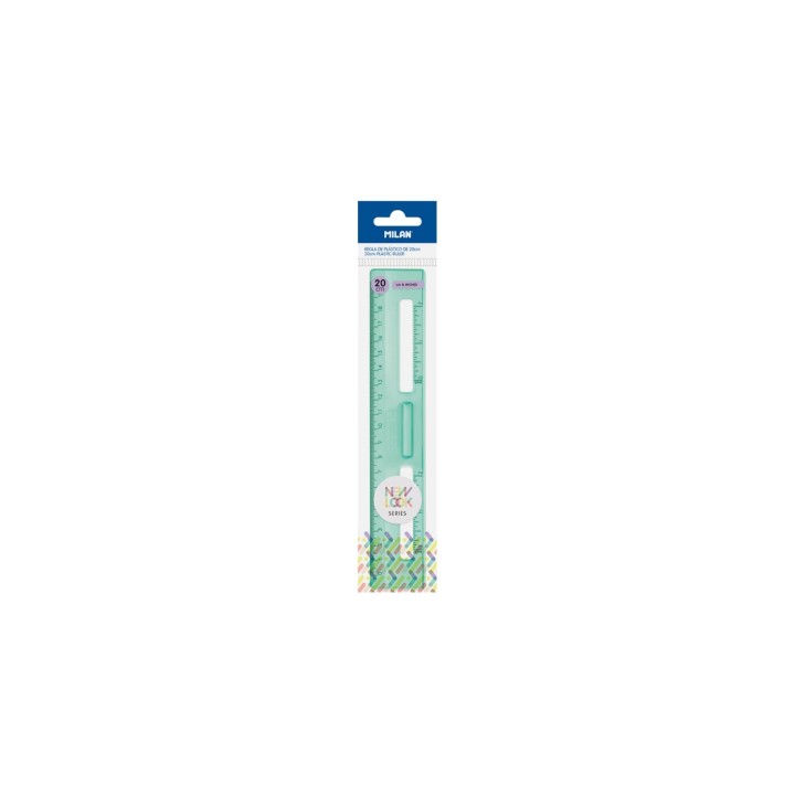 Milan Regla 20 cm transparente serie New Look, verde