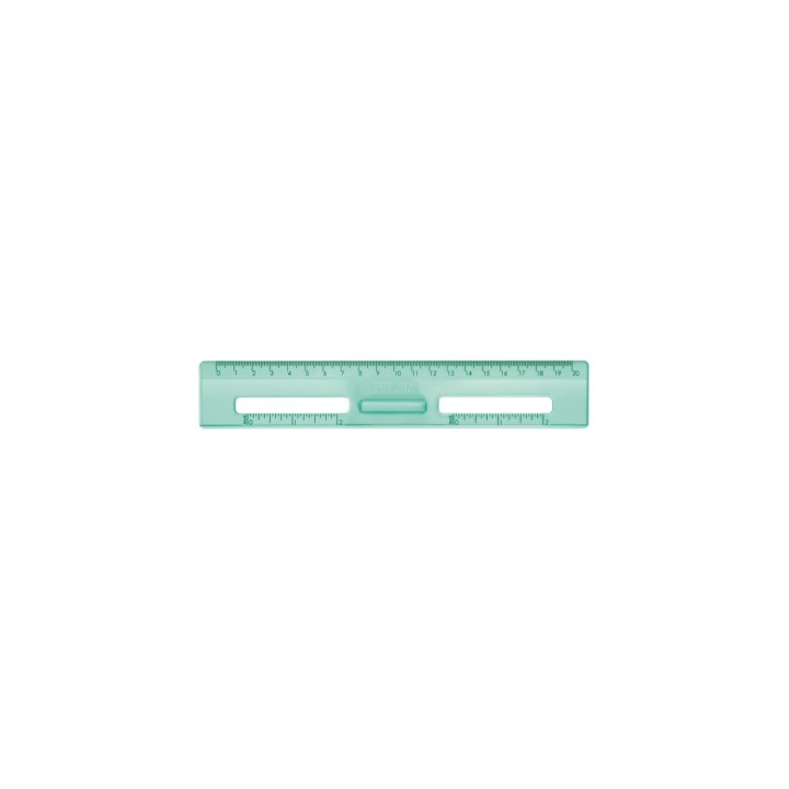 Milan Regla 20 cm transparente serie New Look, verde