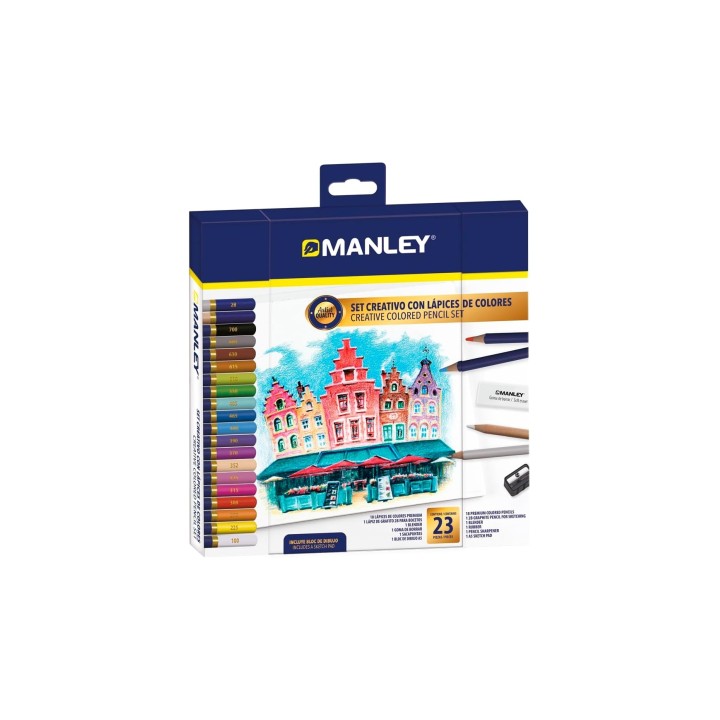 Manley Set Lapices de Colores 23 unidades