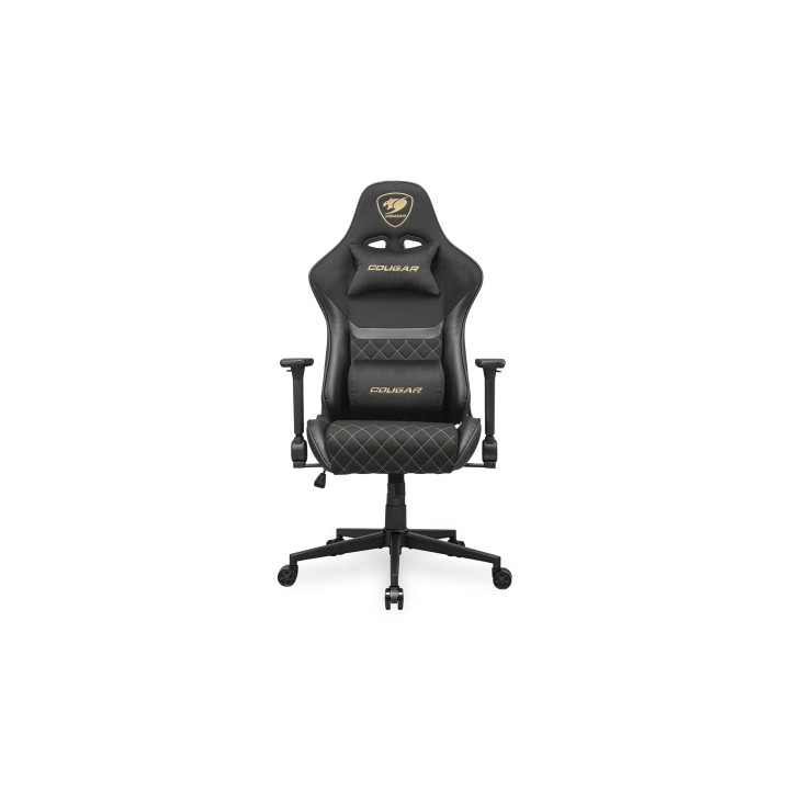 COUGAR Gaming Armor One V2 Gold F Silla para videojuegos universal Asiento acolchado tapizado Negro, Oro