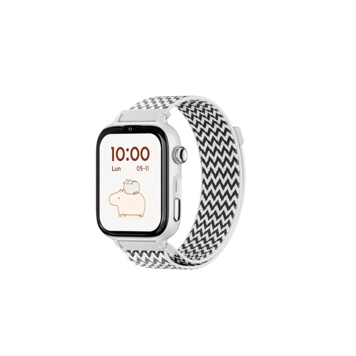 SaveFamily SaveWatch Plus 2 Reloj Inteligente para niños 4G Esfera Blanca correa Tela Zig Zag