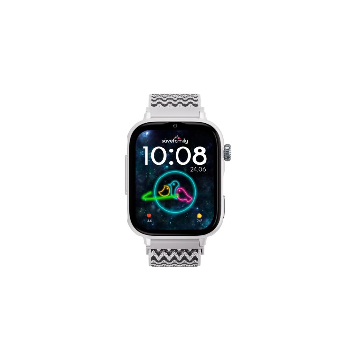 SaveFamily SaveWatch Plus 2 Reloj Inteligente para niños 4G Esfera Blanca correa Tela Zig Zag