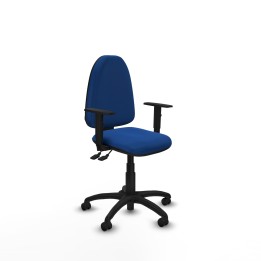 Piqueras y Crespo Ayna AS similpiel azul brazos 1D base poliamida ruedas engomadas 50mm