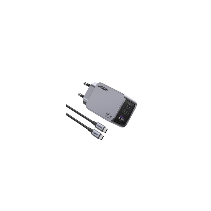 Ugreen 25871 cargador de dispositivo móvil Universal Gris Corriente alterna Carga rápida Interior