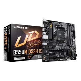 GIGABYTE B550M DS3H R2 Placa base - Procesadores AMD Ryzen 5000, VRM de 5+3 fases, hasta 4733 MHz DDR4 (O.C.), 1x M.2 PCIe 4.0