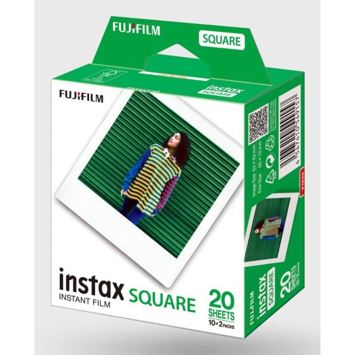 Fujifilm instax SQUARE Film película instantáneas 20 pieza(s) 86 x 54 mm