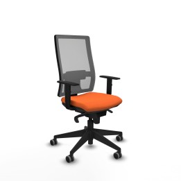 Piqueras y Crespo Horna sincro malla gris bali naranja brazos 1D base piramidal ruedas 65mm engomadas