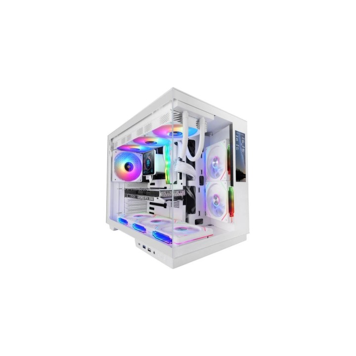 Mars Gaming MC-MIRAGE ATX Pantalla IPS 7,2" Cristal Templado Blanco Torre Pc Gaming