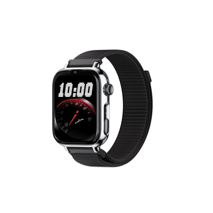 SaveFamily SaveWatch Plus 2 Reloj Inteligente para niños 4G Esfera Plata correa Tela Negra