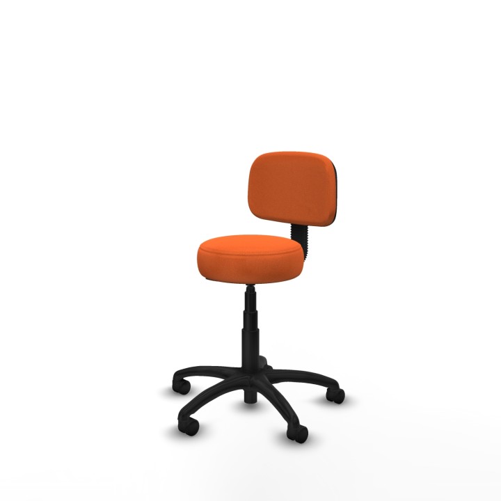 Piqueras y Crespo Silla Llanos giratorio bali naranja base poliamida 600 ruedas nailon 50