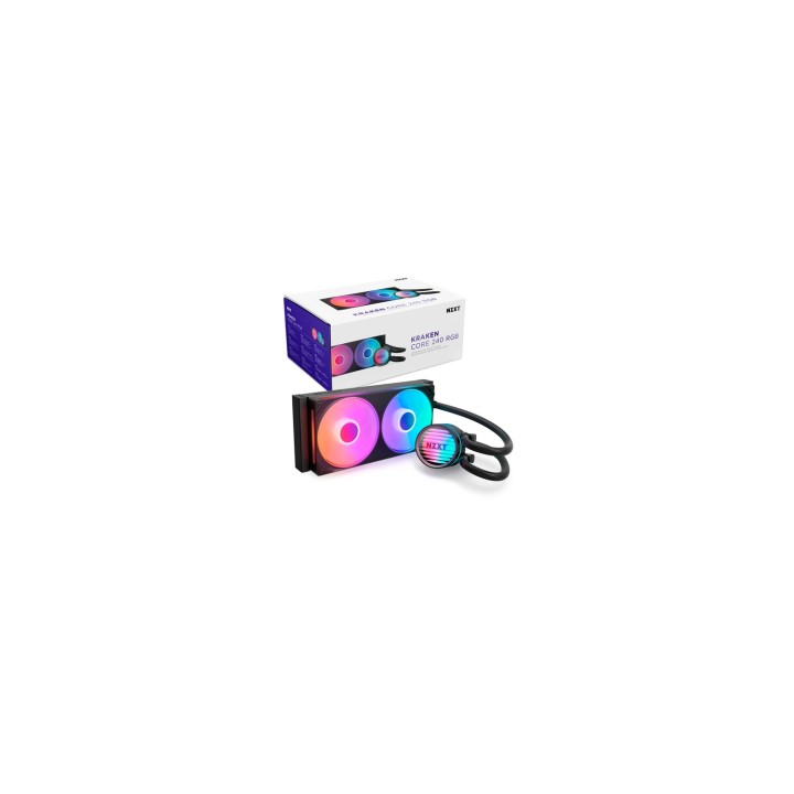 NZXT Kraken Core 240 RGB Procesador Kit de refrigeración líquida 12 cm Negro 1 pieza(s)