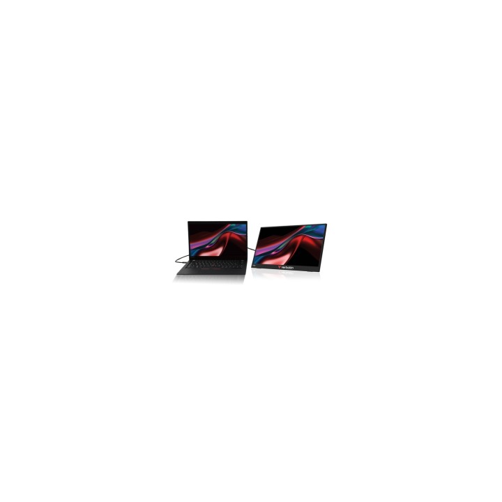Verbatim Portable 15.6" FHD Monitor LIGHT Monitor portátil Negro 39,6 cm (15.6") LCD 1920 x 1080 Pixeles