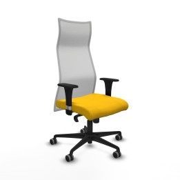 Piqueras y Crespo Albacete malla sincro malla blanca bali amarillo brazos 1D base nailon ruedas 65mm engomadas