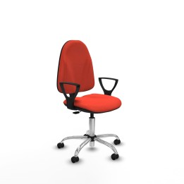 Piqueras y Crespo Algarra CP bali naranja oscuro brazos fijos base cromada ruedas autofrenantes 50mm