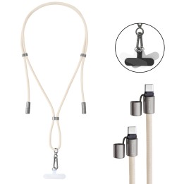 Intenso Handykette als Lade- + Datenkabel USB-C bis 1,65m beige cable USB USB C
