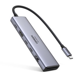 Ugreen REVODOK 7-IN-1 4K@60HZ HDMI DOCK Acoplamiento Base Gris