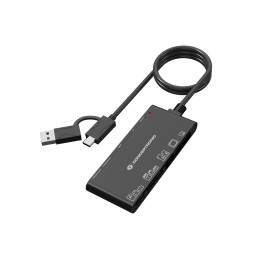 Conceptronic BIAN10B lector de tarjeta USB 3.2 Gen 1 (3.1 Gen 1) Type-A/Type-C Negro