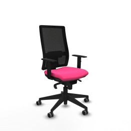 Piqueras y Crespo Horna sincro malla negra similpiel rosa brazos 1D base piramidal ruedas 65mm engomadas