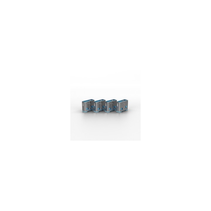 Lindy 40452 bloqueador de puerto Bloqueador de puerto + clave USB tipo A Azul Acrilonitrilo butadieno estireno (ABS) 5 pieza(s)